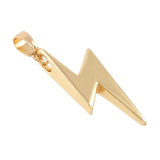 Gold Lightning Bolt Pendant by Bead Landing&#x2122;